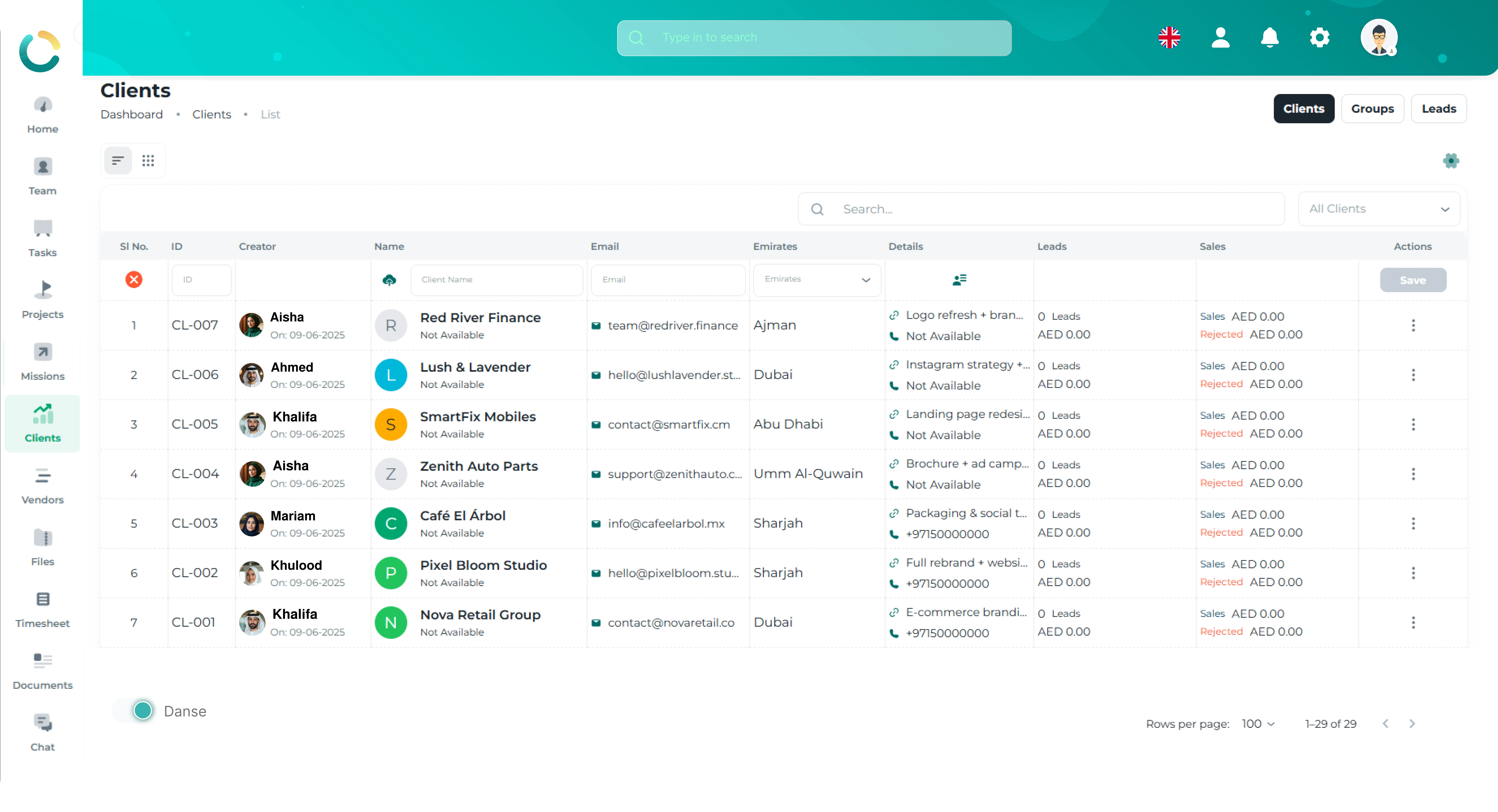 NOVOTAK Client Database