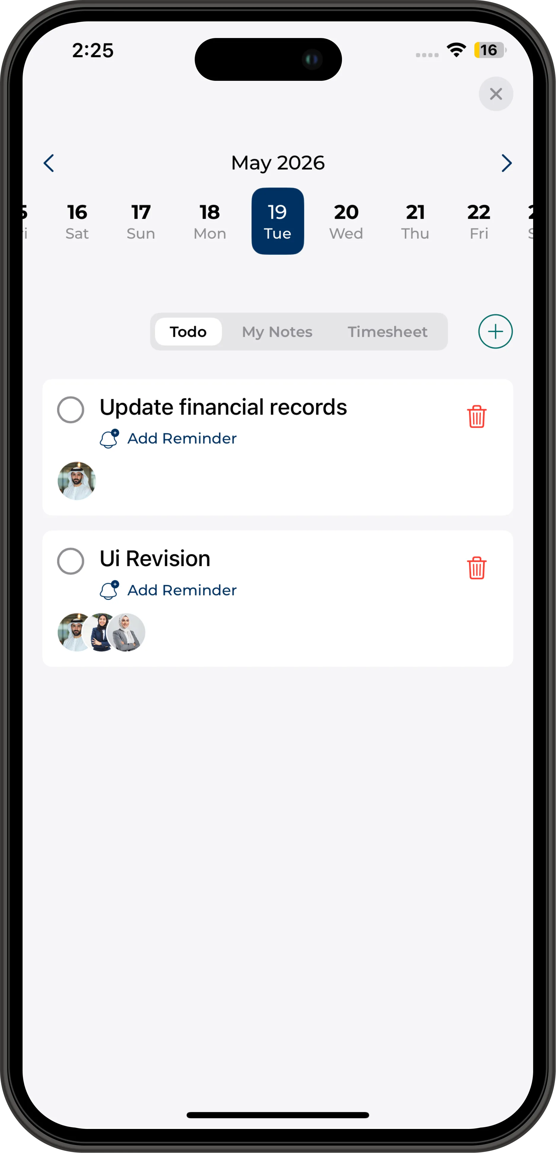 NOVOTAK Mobile Timesheet Actions