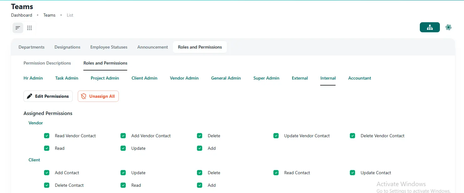 NOVOLOGS Settings and Permissions