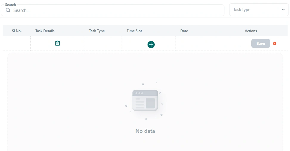 NOVOTAK Task Time Entries Web View